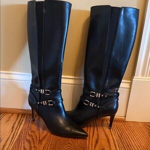 White House Black Market Black Heeled Boots